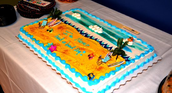 Gary Golden's retirement cake