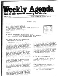 Weekly agenda, 1984 image