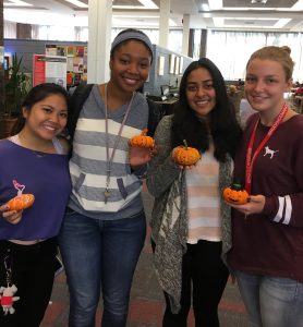 Four girls after pumpkin making image