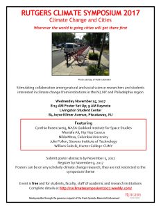 The Rutgers Climate Institute's symposium will take place on November 15.
