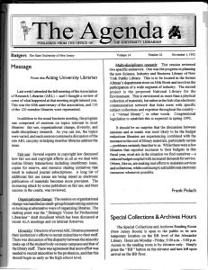 The Agenda, November 1992.