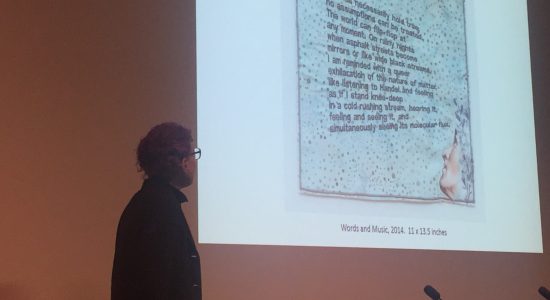 China Marks presents at the 23rd annual Book Arts Symposium at Alexander Library. Credit: Michael Joseph.