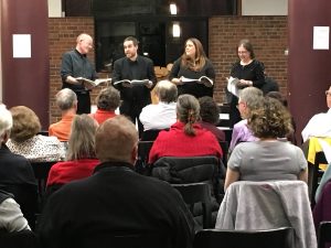 Hub City Opera and Dance Company performs a rendition of Carl Orff's opera Der Mond at the Art Library. Photo credit: Megan Lotts.
