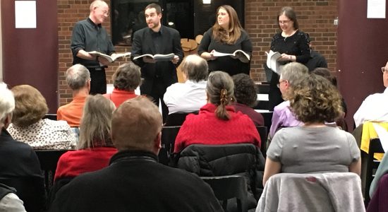 Hub City Opera and Dance Company performs a rendition of Carl Orff's opera Der Mond at the Art Library. Photo credit: Megan Lotts.