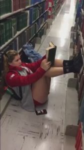 An honors expos class chose Alexander Library as the locale for the filming of their mannequin challenge video.