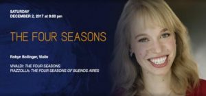 Symphony in C will perform Vivaldi's Four Seasons at Rutgers–Camden on December 2.