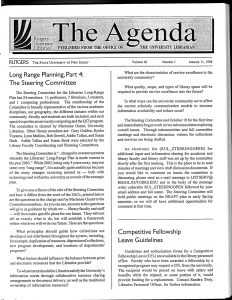 The January 11, 1998 edition of the Agenda.
