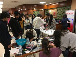 Buttonmaking with students at Alexander Library image