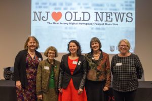 Dee Magnoni, Maxine Lurie, Caryn Radick, Mary Chute, and Grace Agnew at the NJDNP launch celebration.