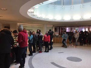 Students lined up for stressbusters image