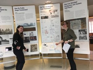 A glimpse of the States of Incarceration exhibit being installed at Douglass Library.