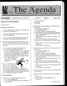 The Agenda 22, no. 4 (March 5, 2000)