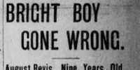 newspaper clipping of Bright Boy Gone Wrong