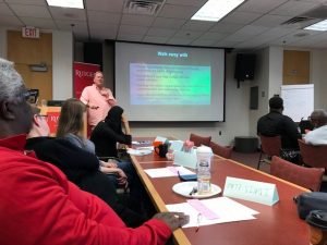 worksohp at Dana Library