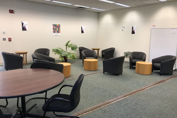 New modular furniture has been installed at the Chang Library. Credit: Judit Ward.