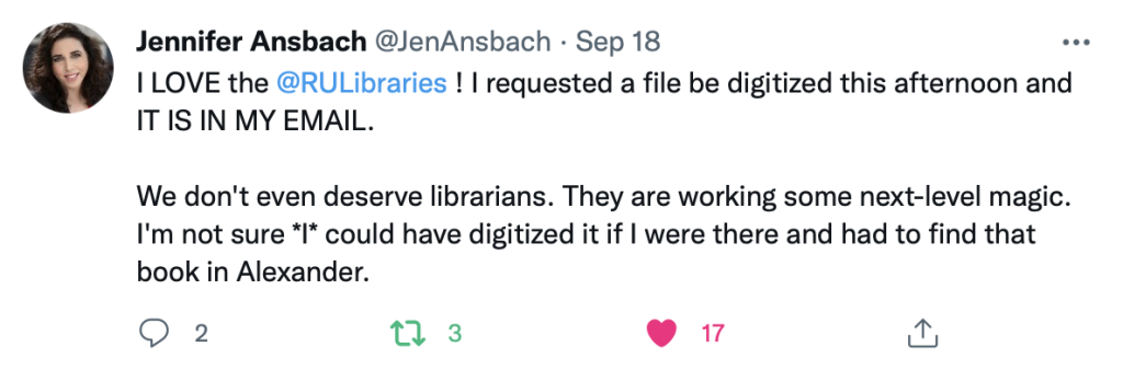 @JenAnsbach tweet on September 18, 2022