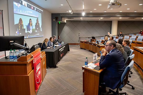 President Jonathan Holloway delivers his address to the University Senate on September 23, 2022, at Alexander Library (photo by Nick Romanenko/Rutgers University).