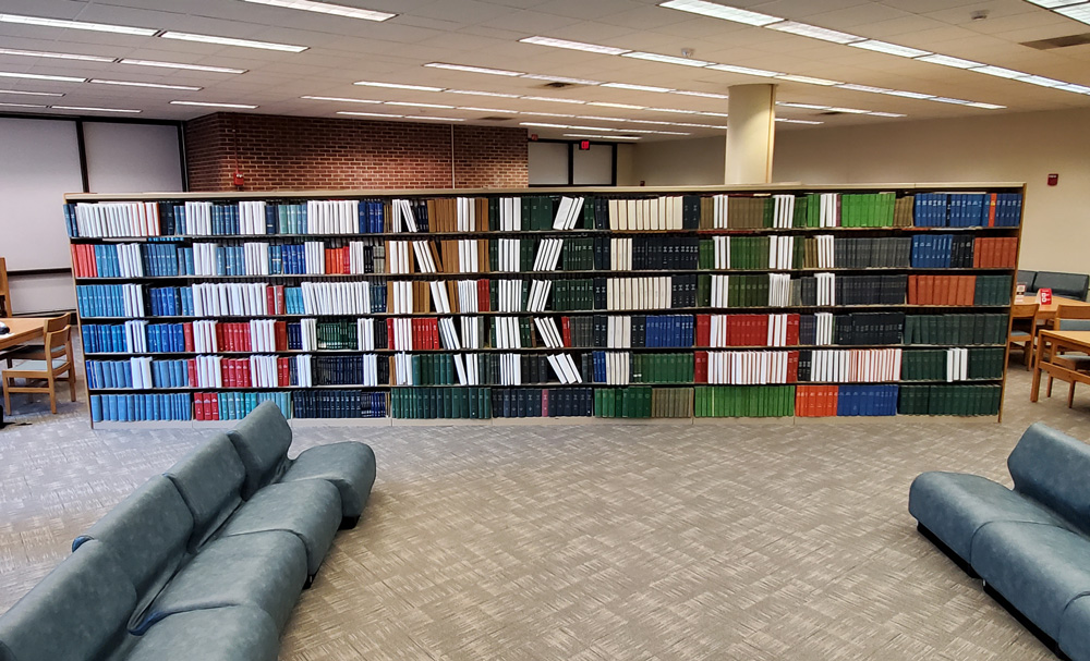 RWJ Library "thankful" book billboard.