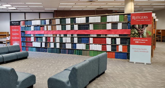 RWJ Library's "End-Cancer" book billboard.