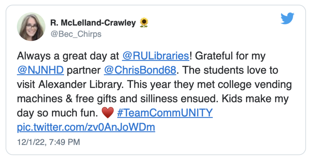 Tweet from R. McLelland-Crawley - 120122