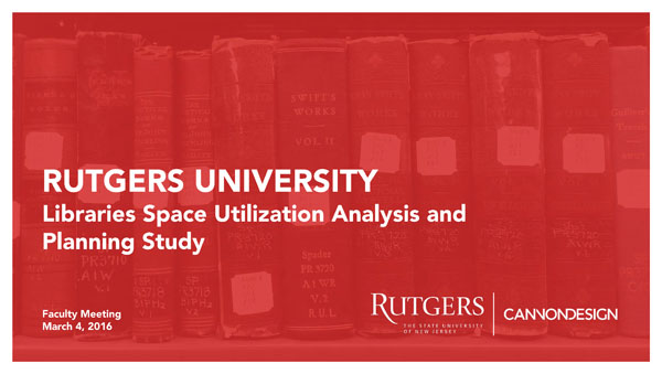 University Librarian Report: Update on Master Space Plan